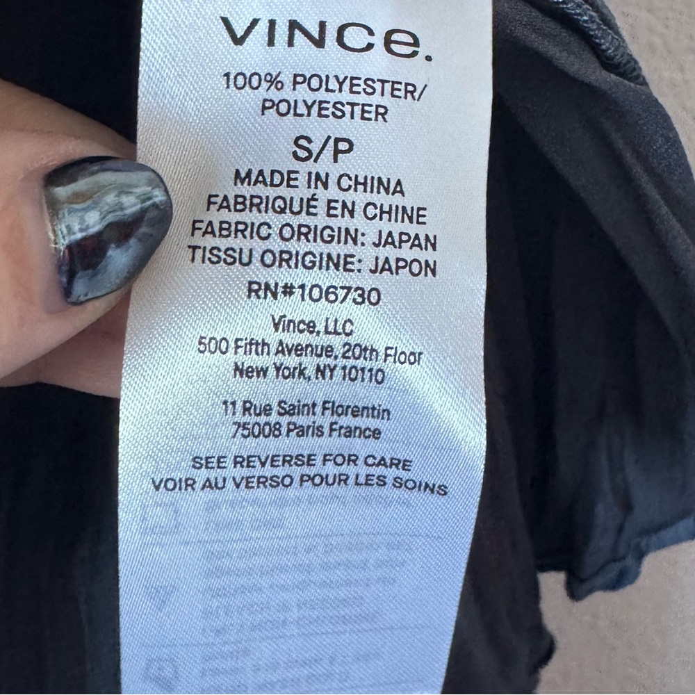 Vince Button-Down Gray Pleated Blouse - image 7